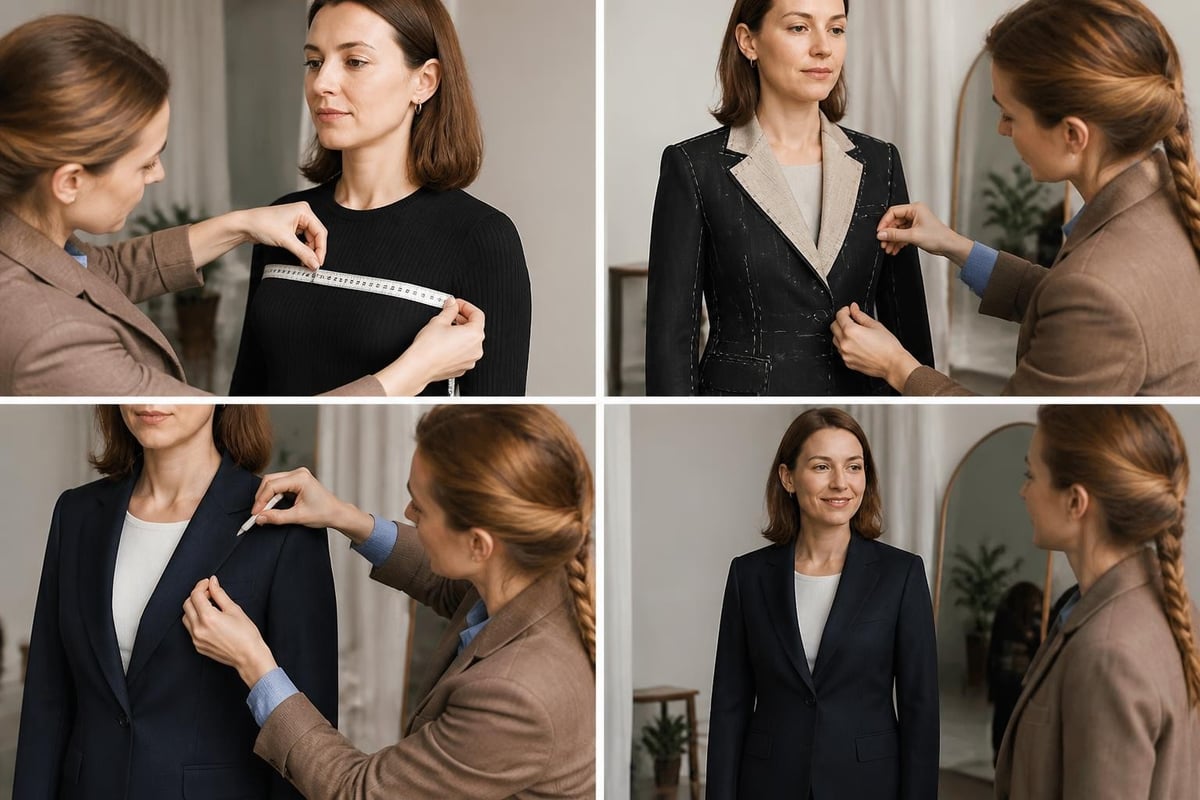 Ladies tailoring fitting process