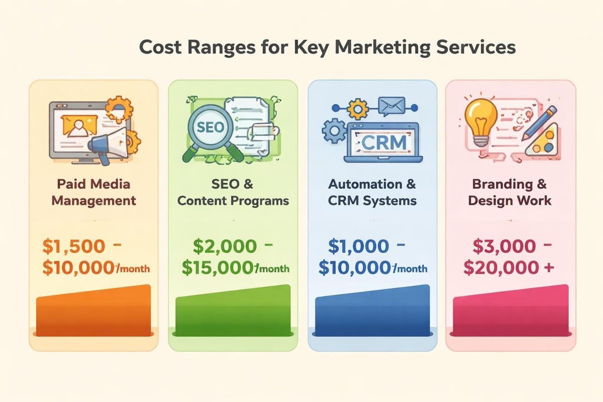 Marketing service pricing tiers