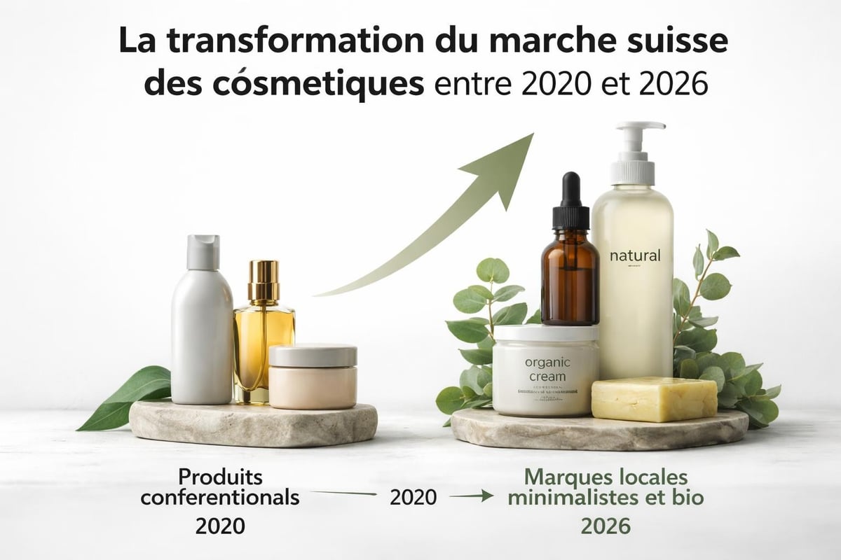 Évolution du marché cosmétique naturel suisse