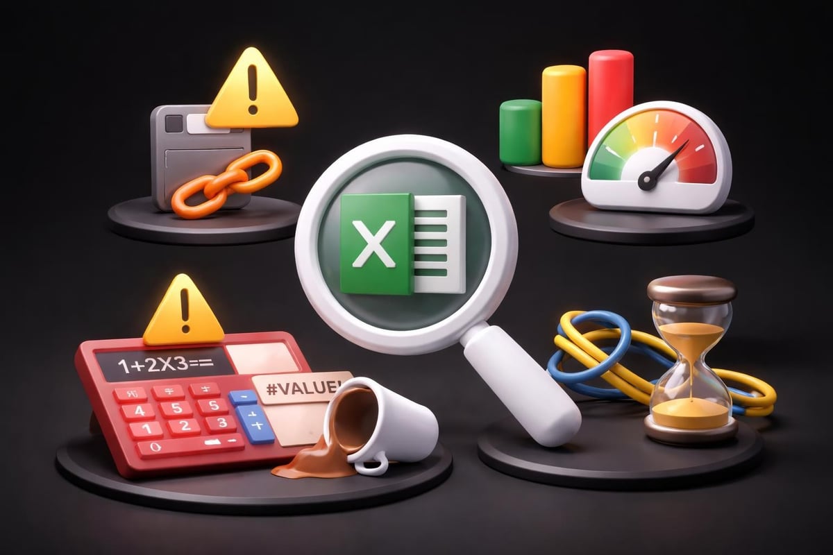 Excel problem diagnosis workflow