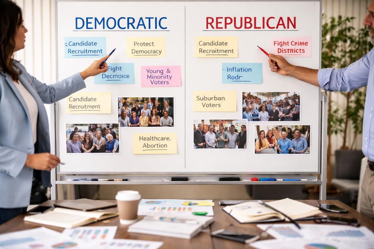 Party strategies for swing districts