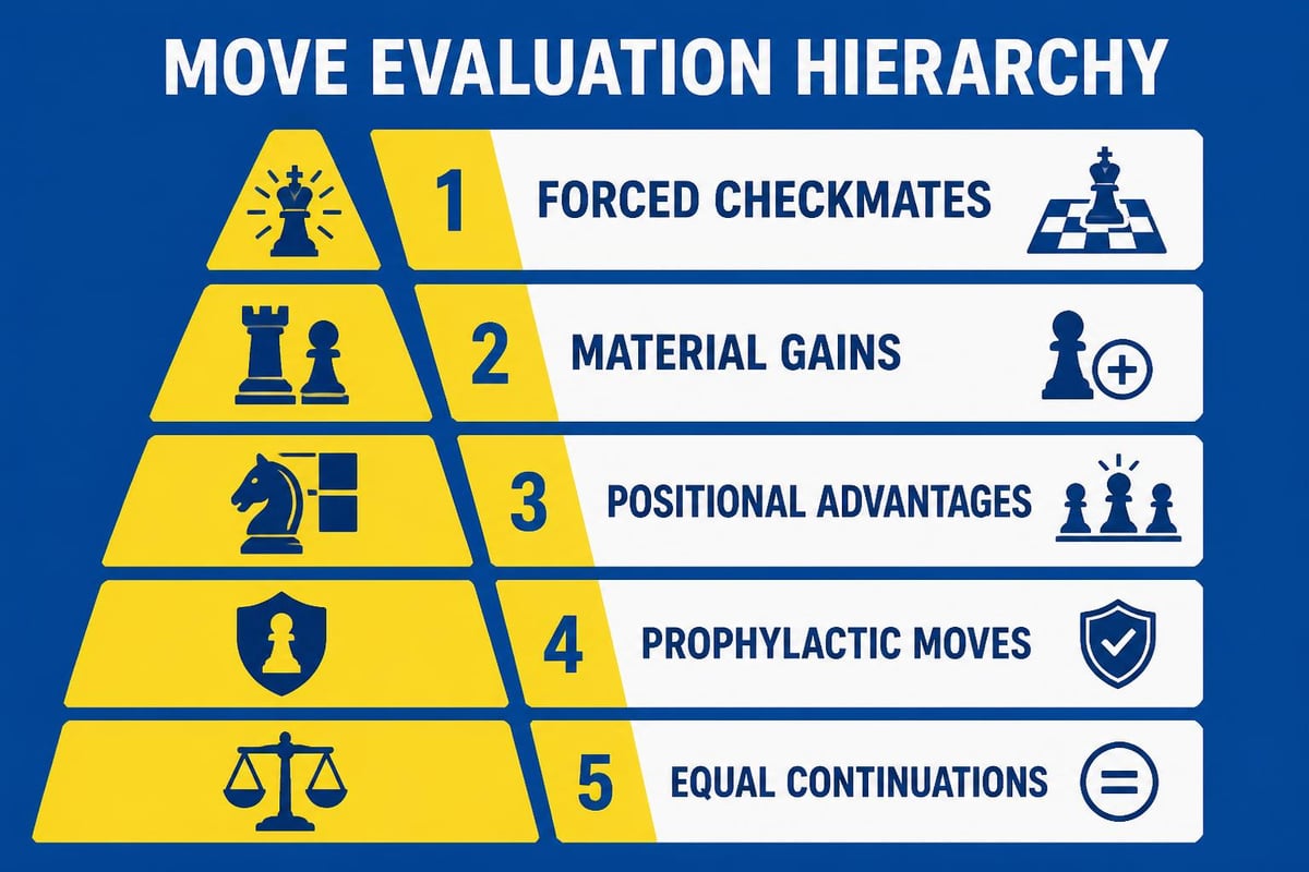 Chess move evaluation criteria