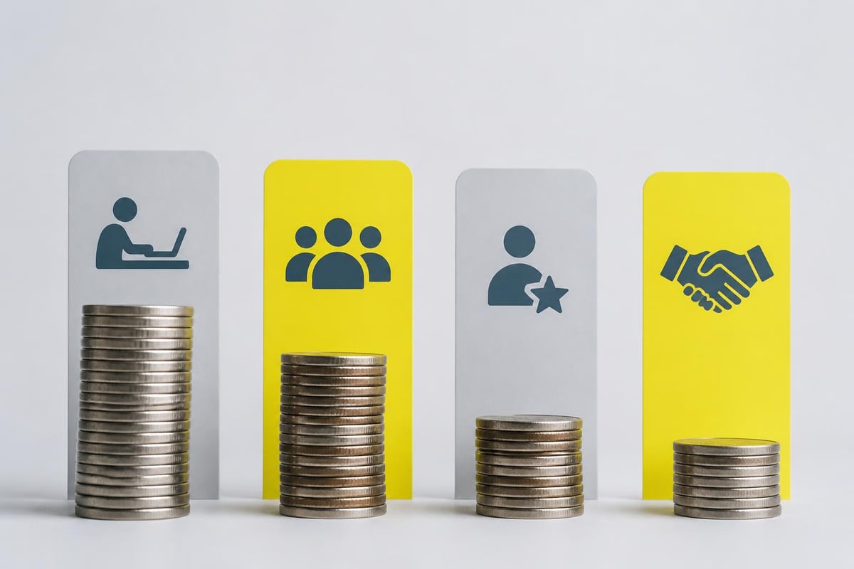 Freelance platform fee comparison chart