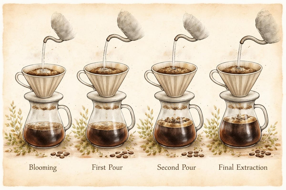 Pour-over brewing process