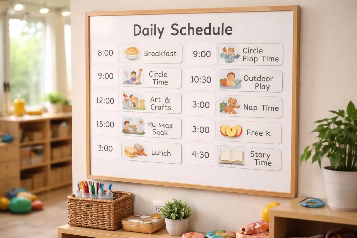 Daily routine in family daycare