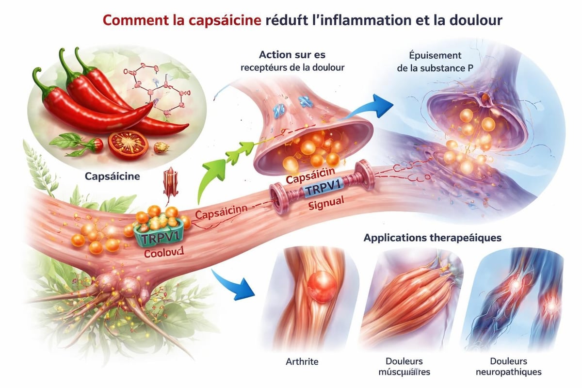 Action anti-inflammatoire du piment