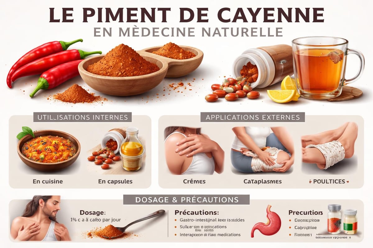 Utilisations thérapeutiques du piment de Cayenne