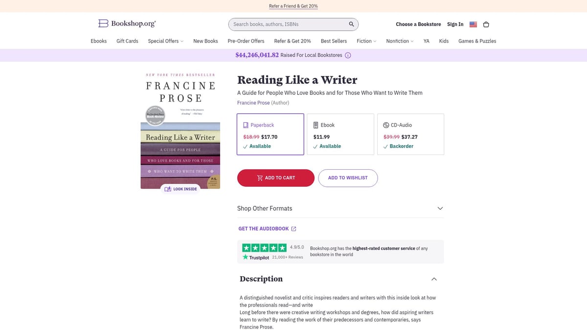 Top 10 Best Books for Authors to Read in 2026 - Living By Fiction by Annie Dillard