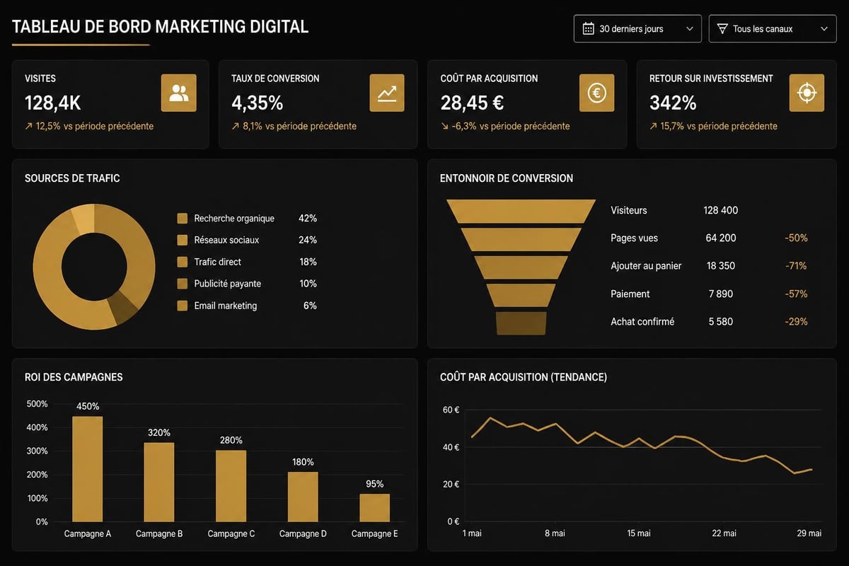 Analytics dashboard concept