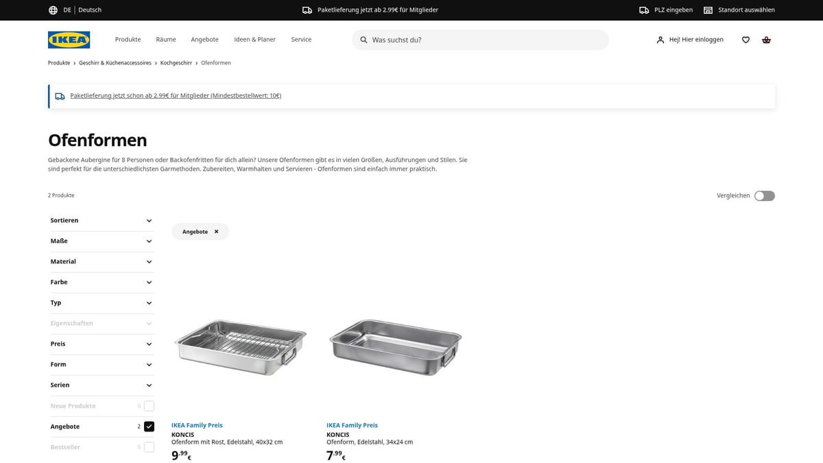 7 Überraschende IKEA Angebot Highlights 2026 für Sparfüchse - 3. KONCIS Ofenformen – Bis zu 20% günstiger für Backfans