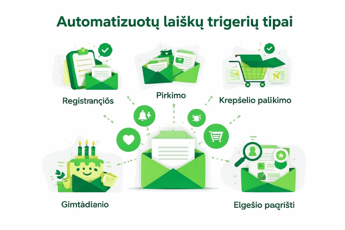 Automatizuotų laiškų trigeriai
