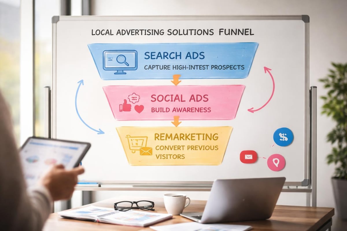 Multi-channel advertising funnel