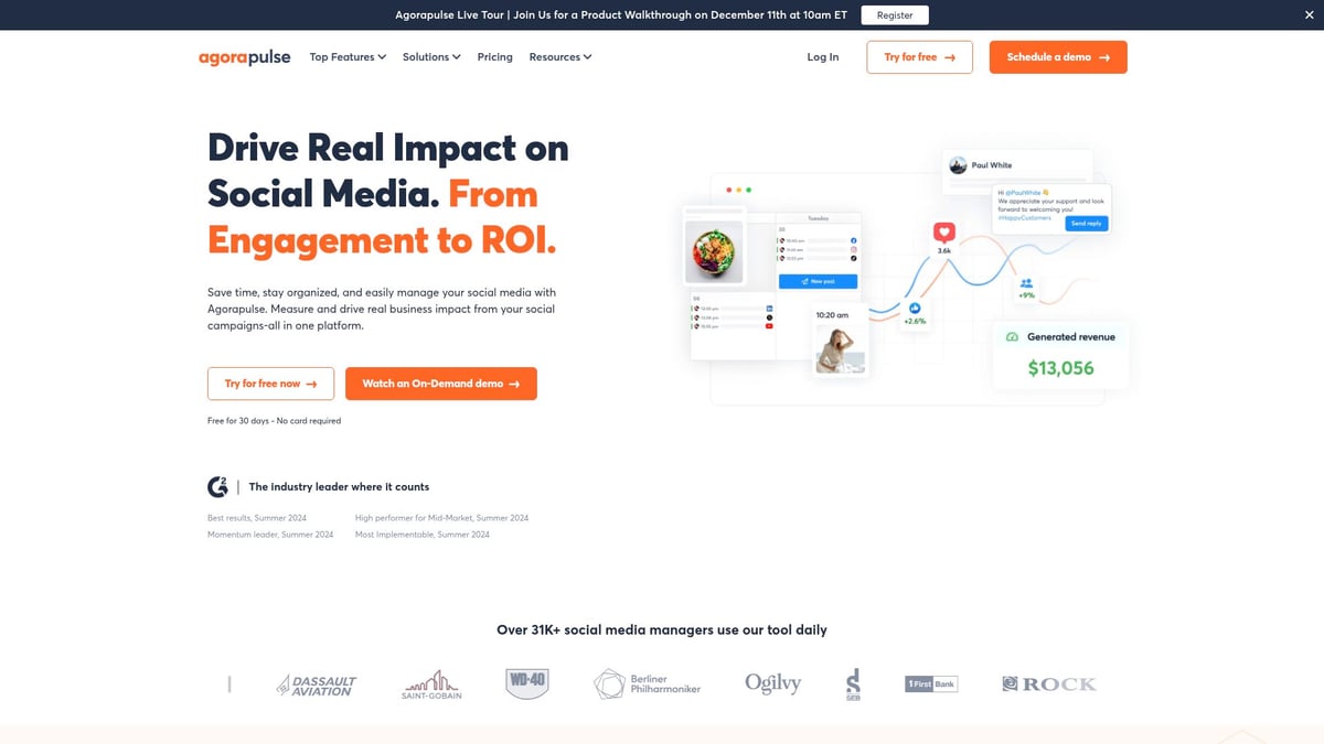 Top 7 Best Social Media Marketing Services in 2025 - Agorapulse