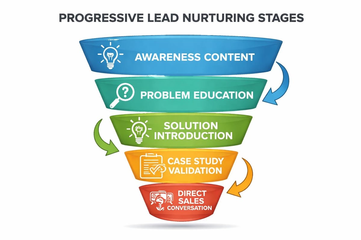 Lead nurturing workflow stages
