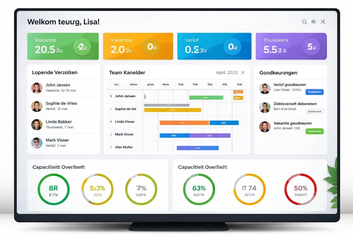 Verlof administratie online dashboard