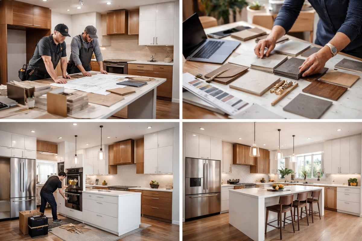 Modern kitchen renovation with custom features