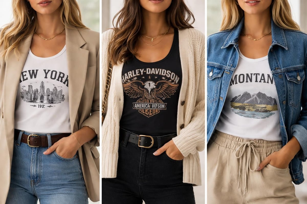 Layering graphic vest tops