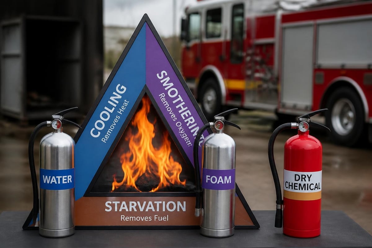 Fire triangle suppression methods