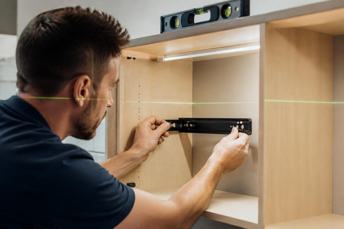 Drawer slide bracket alignment