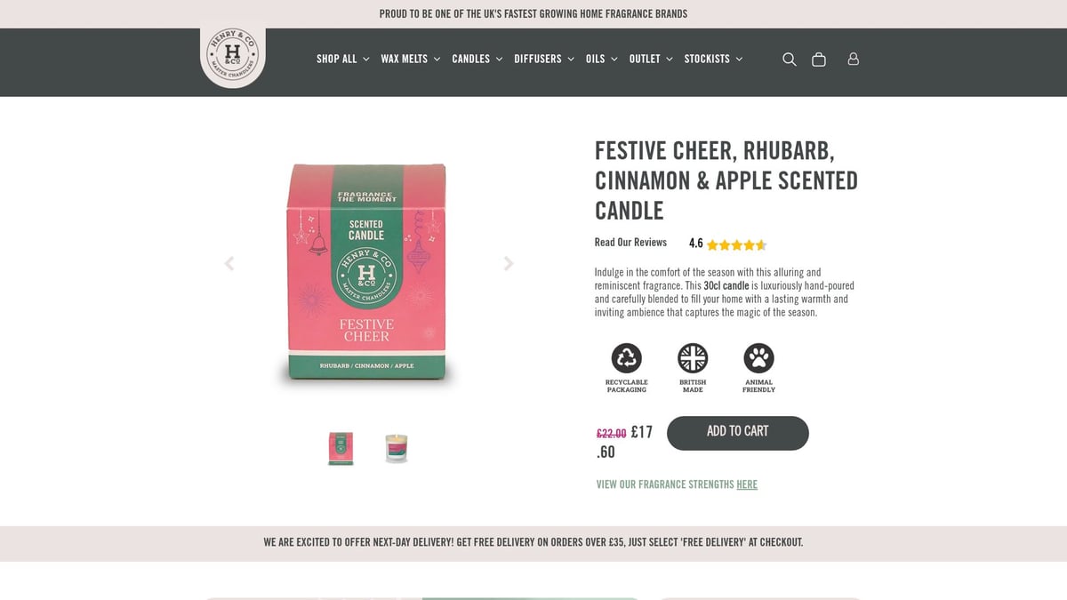 Top 8 Scented Candles UK Picks to Transform Your Home 2025 - Henry & Co – Festive Cheer Scented Candle