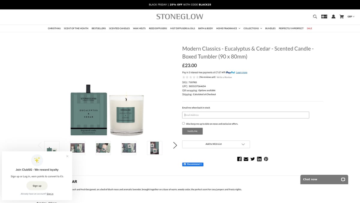 Top 8 Scented Candles UK Picks to Transform Your Home 2025 - Stoneglow Modern Classics – Eucalyptus & Cedar Candle