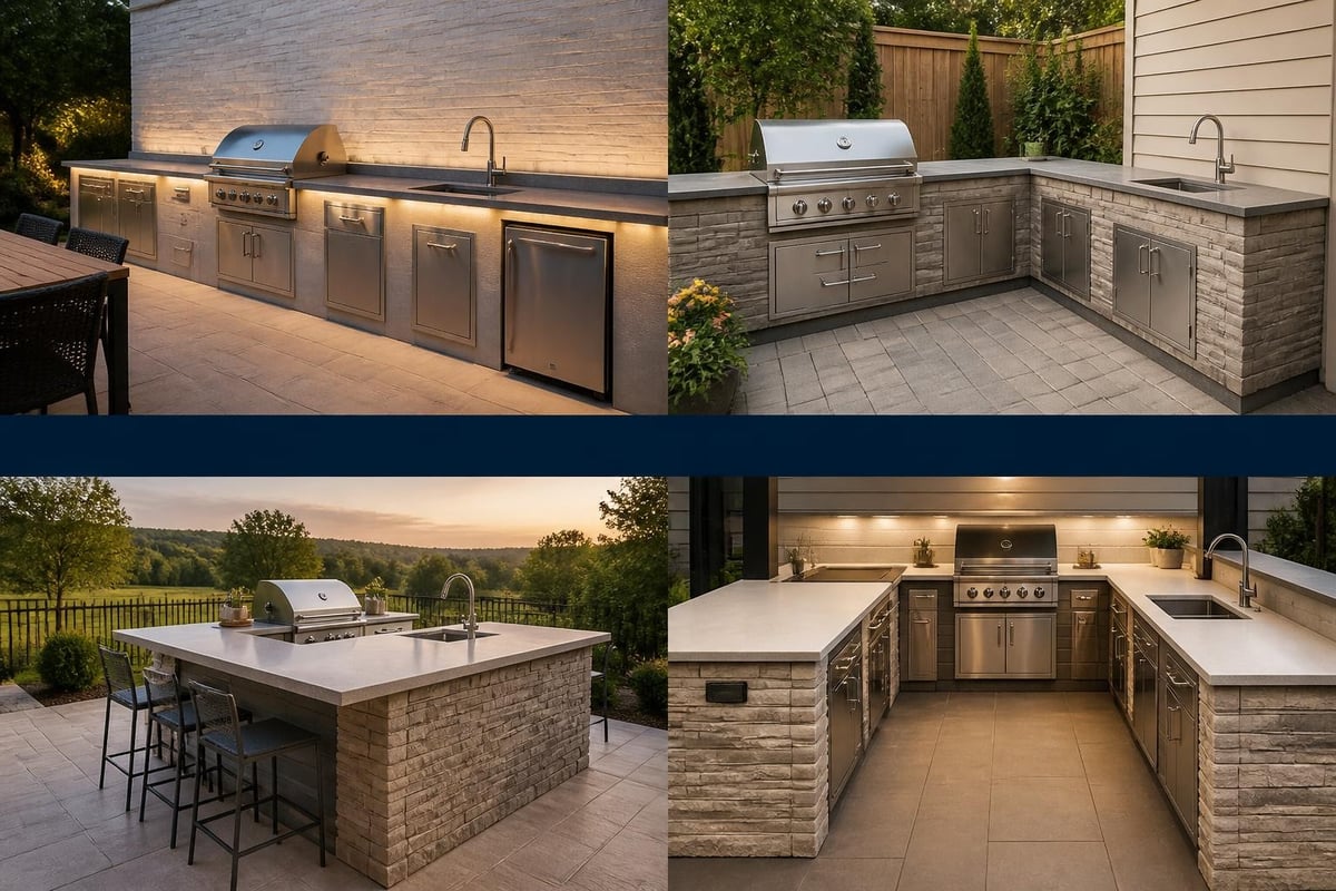 Outdoor kitchen layout types