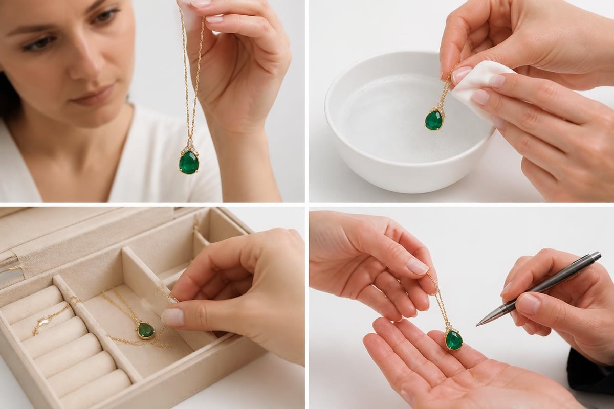 Gemstone care routine