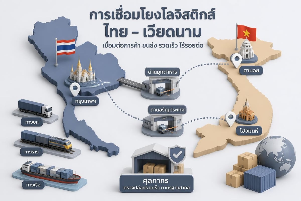 Thailand Vietnam shipping route
