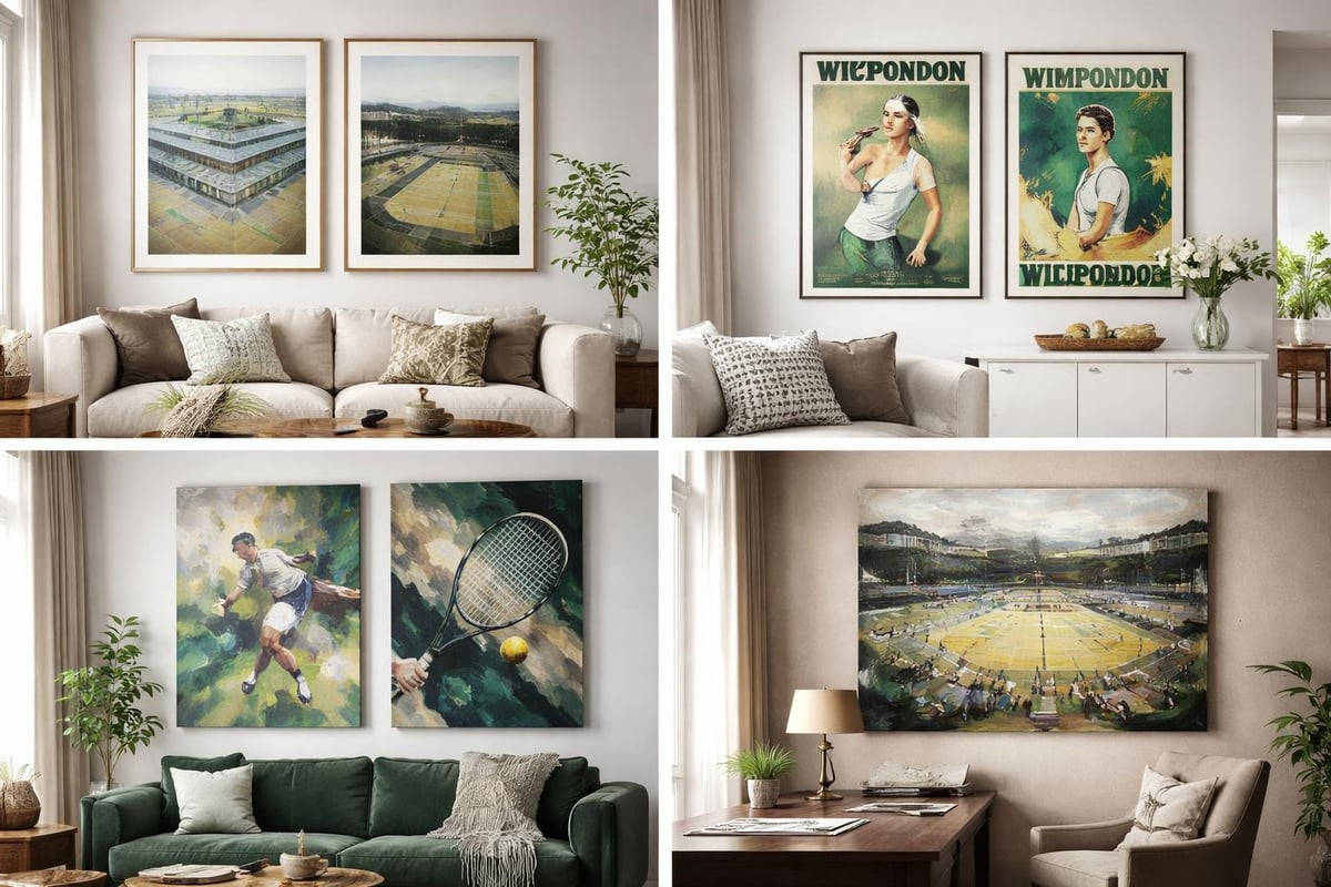 Wimbledon-inspired wall decor