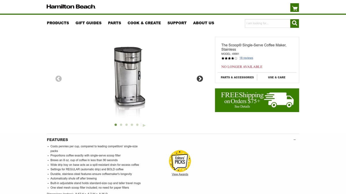 Top 7 Single Serve Coffee Maker No Pods Picks for 2026 - Hamilton Beach The Scoop Single Serve Coffee Maker