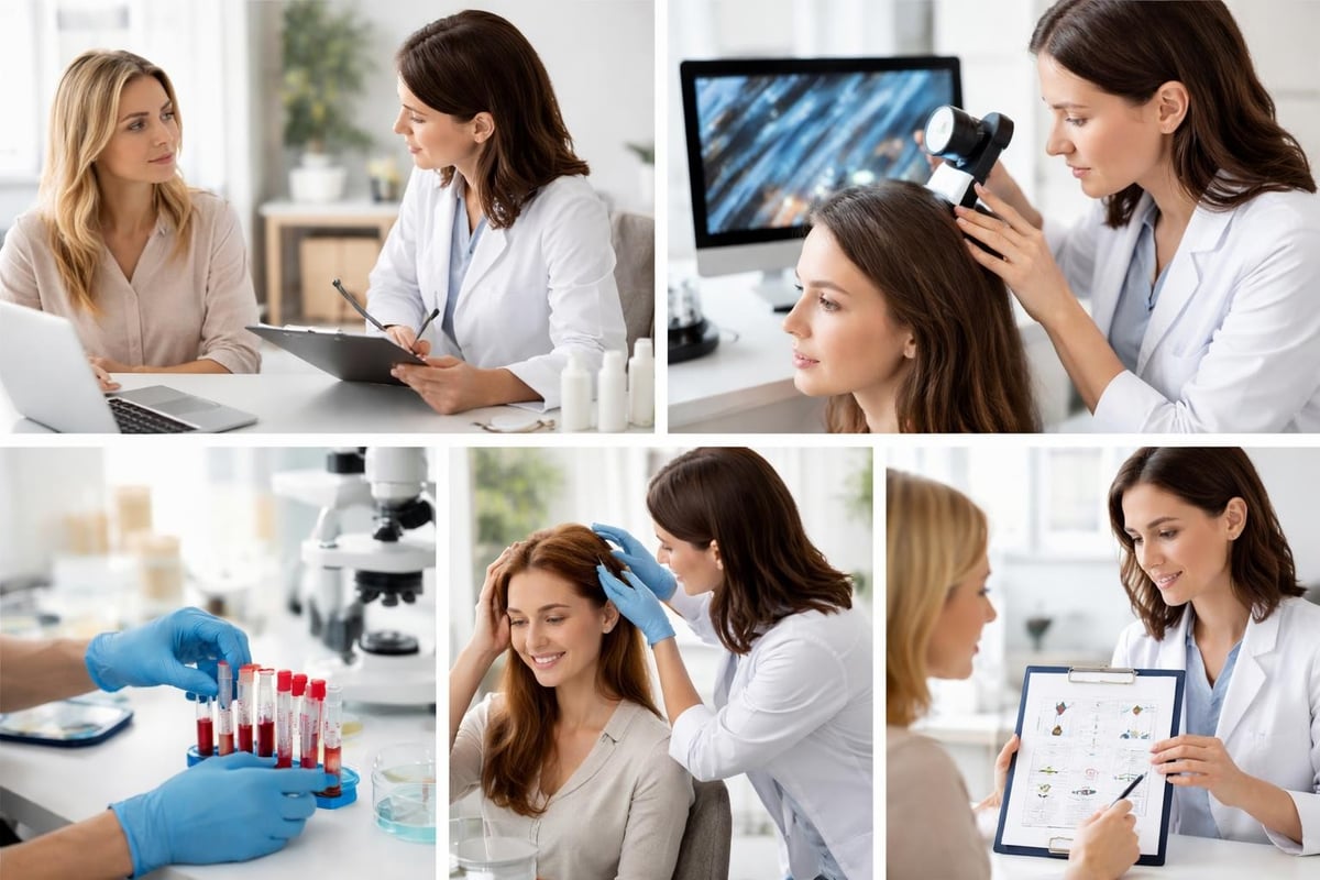 Hair scalp clinic diagnostic process