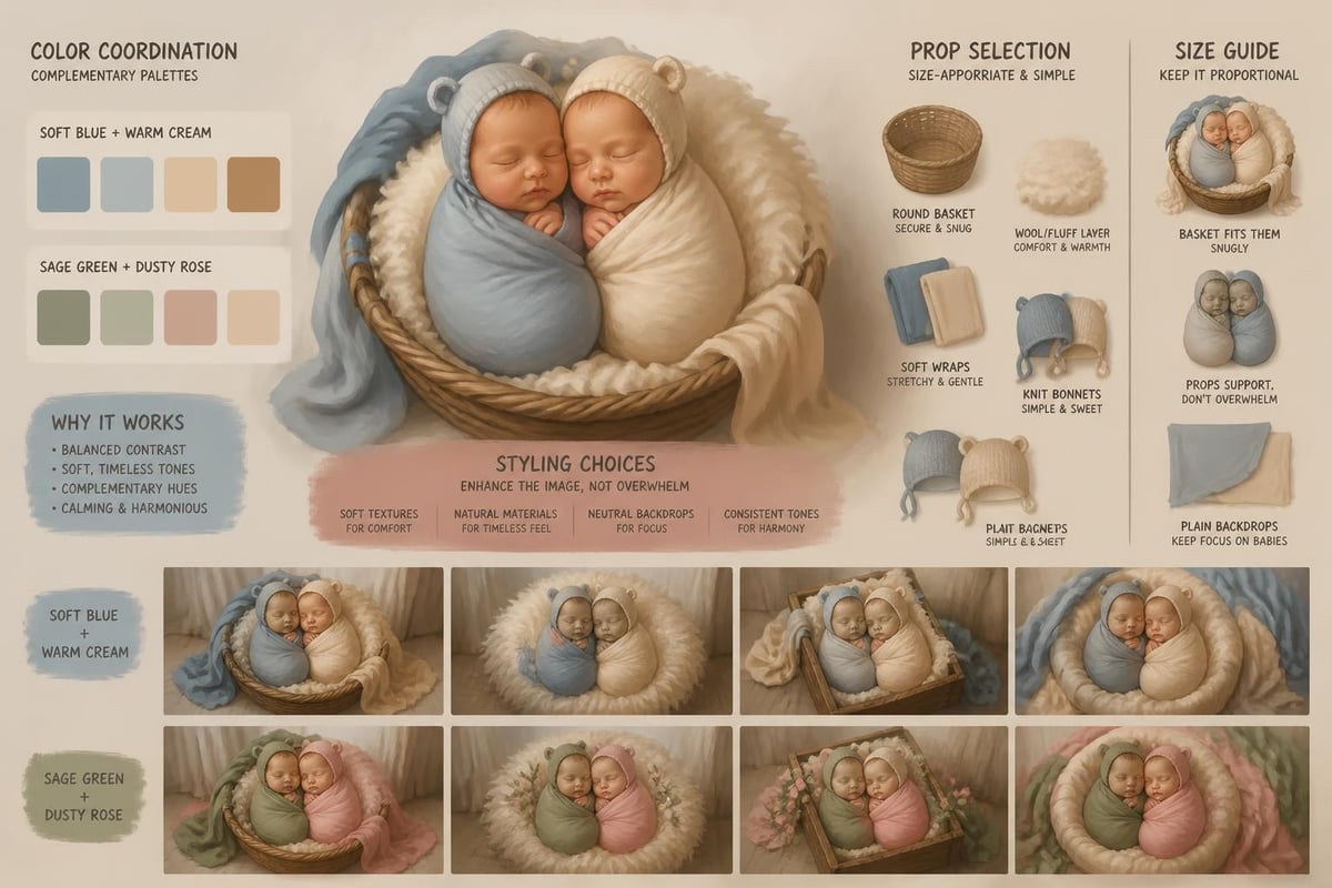 Twin photography styling options
