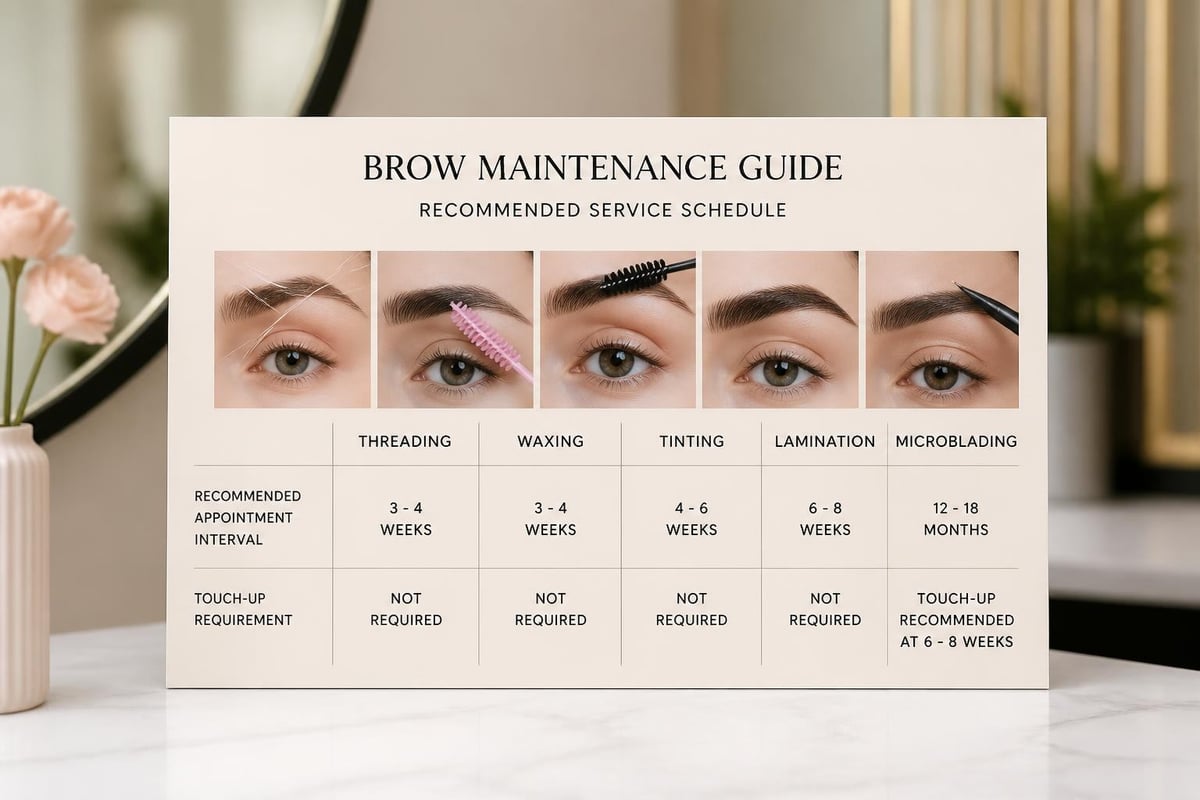 Salon for Eyebrows: Expert Guide to Professional Services 4 Eyebrow maintenance timeline