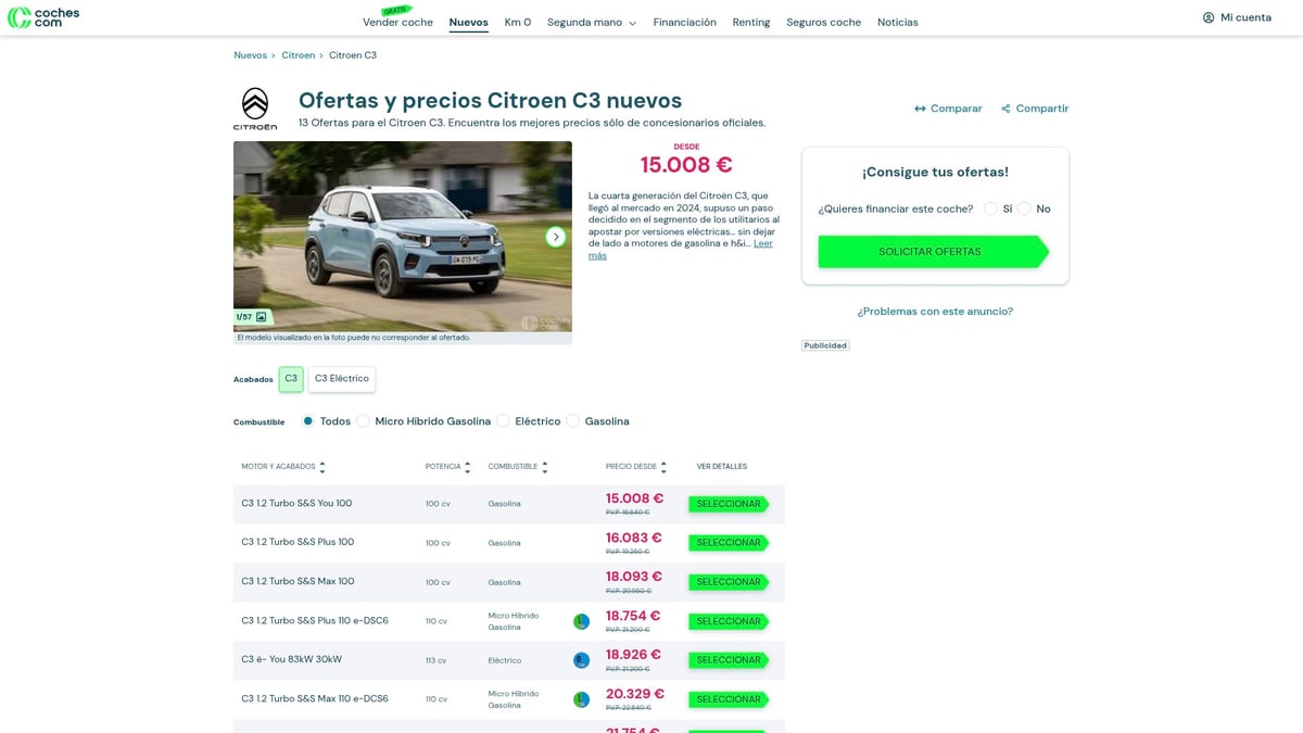 8 Coches Utilitarios Destacados Para Comprar en 2026 - Citroën C3