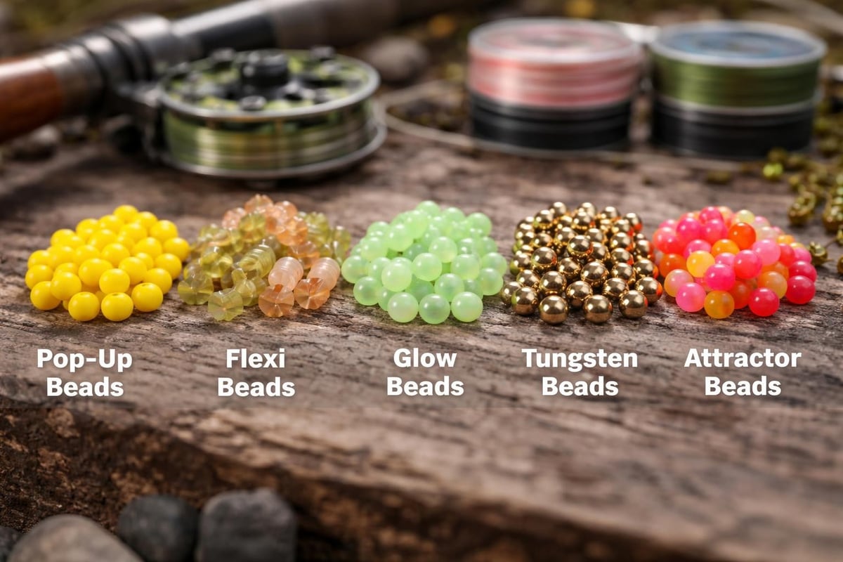 Different bead types for fishing