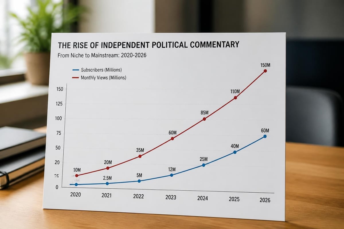 YouTube political channel growth trajectory