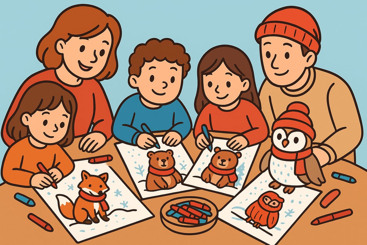 Educational Benefits of Animals in Winter Coloring Pages