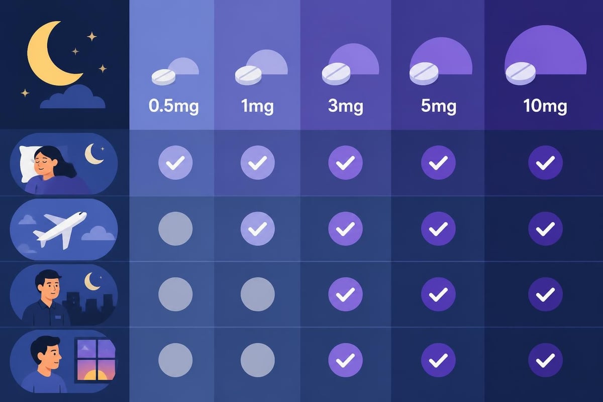 Melatonin dose comparison chart