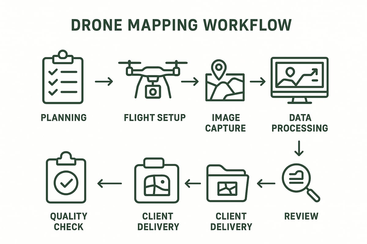 Step-by-Step Drone Mapping Workflow: From Planning to Processing