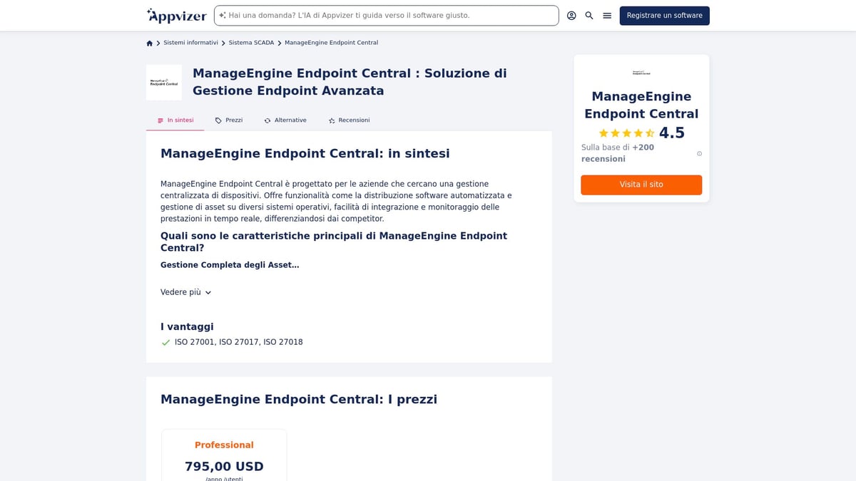 7 App Controllo Essenziali per la Sicurezza Digitale nel 2026 - ManageEngine Endpoint Central