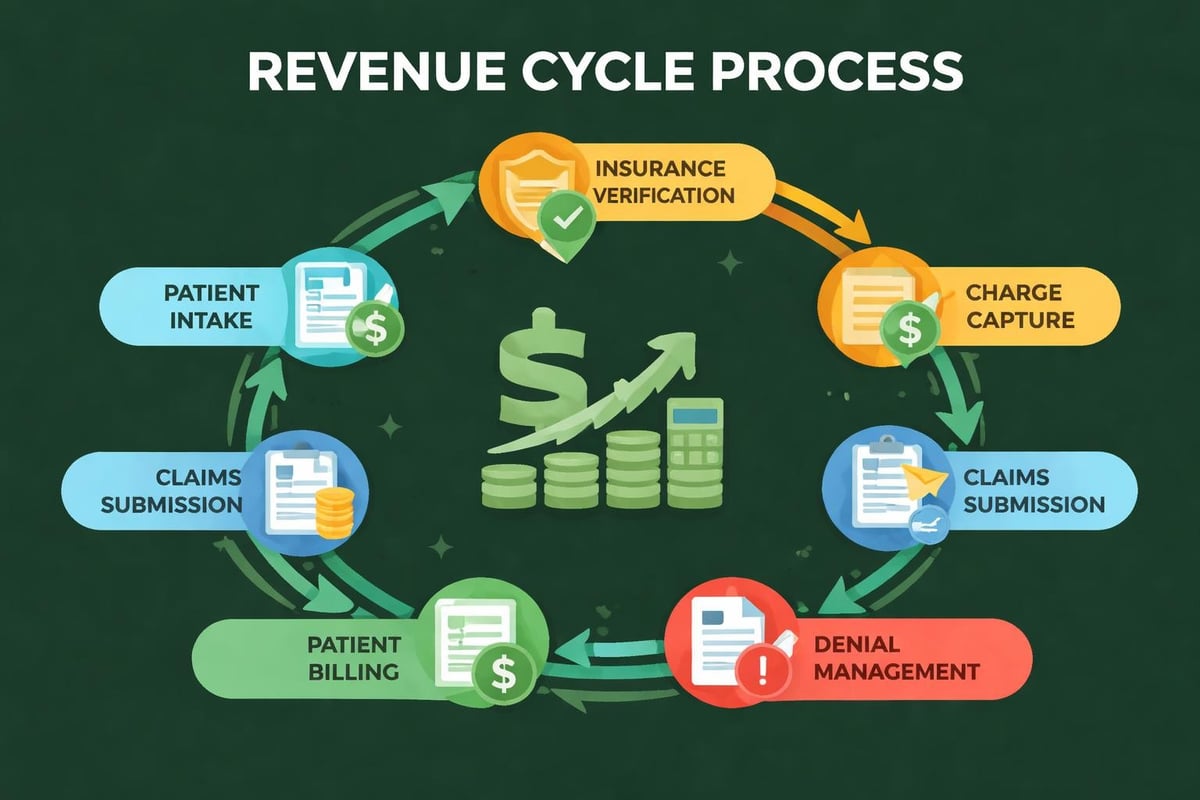 Revenue cycle workflow stages