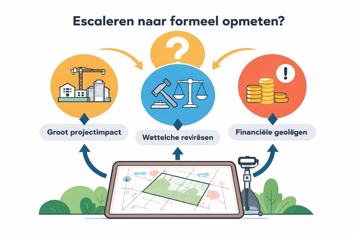 Beslisboom voor opschalen naar formele inmeting