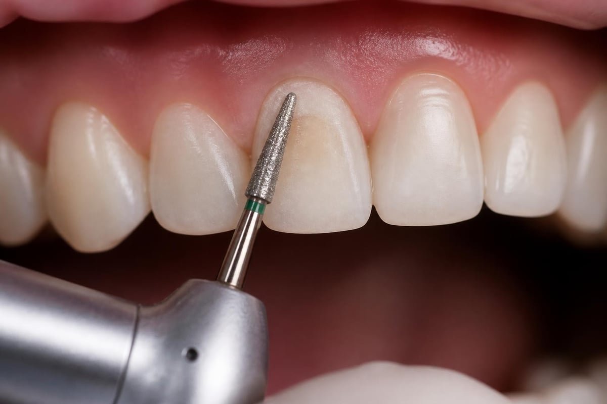 Tooth enamel removal process