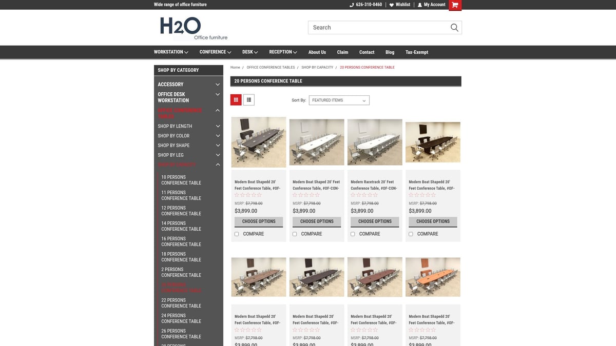 7 Best 20 Person Conference Table Options for 2025 - H2O Furniture 20-Person Modular Conference Table