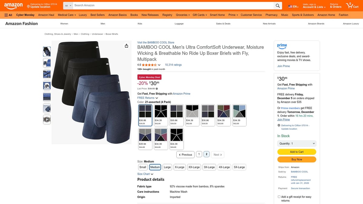 Top 8 Best Boxer Briefs for Comfort and Support in 2026 - Bamboo Cool Men's Boxer Briefs