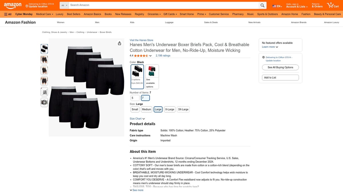 Top 8 Best Boxer Briefs for Comfort and Support in 2026 - Hanes 100% Cotton ComfortFlex Boxer Briefs