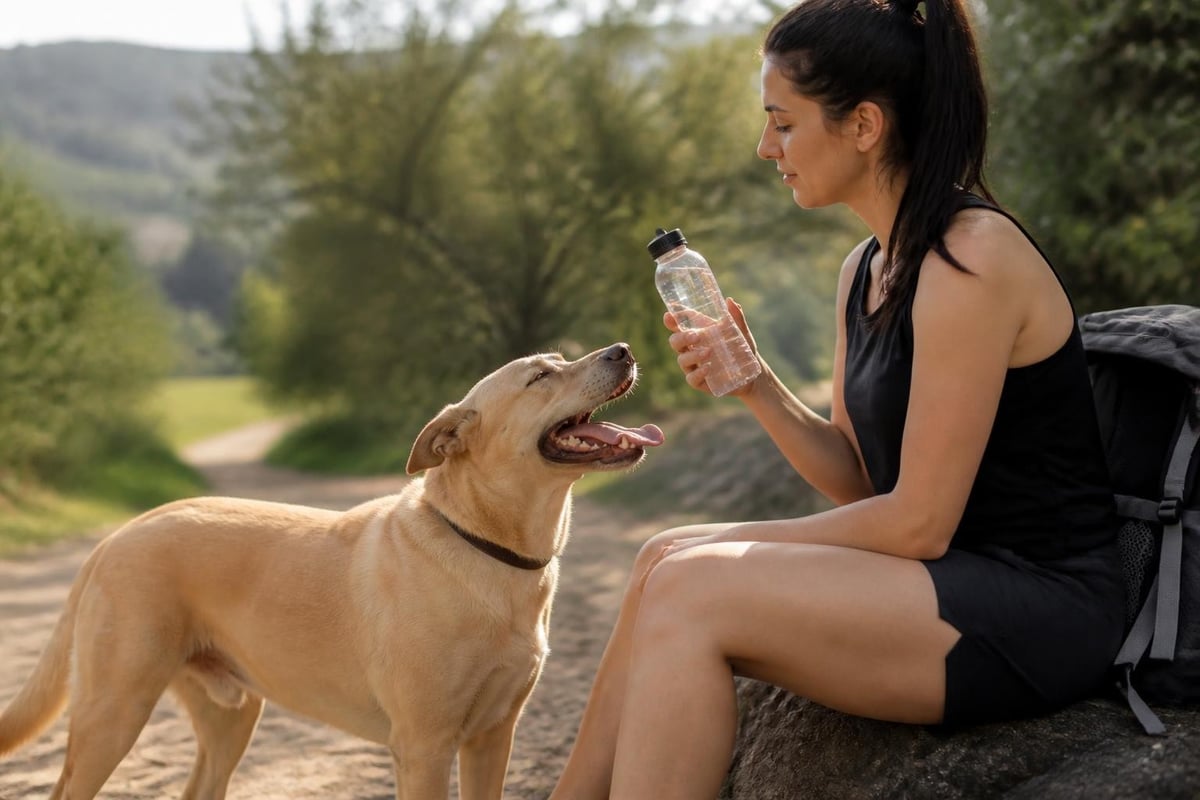 Dog health monitoring during outings