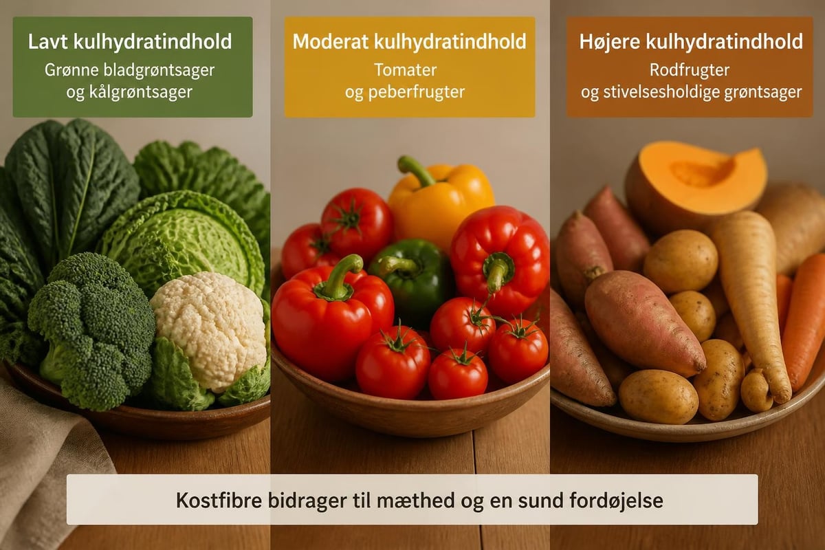 Grøntsagstyper kulhydrater