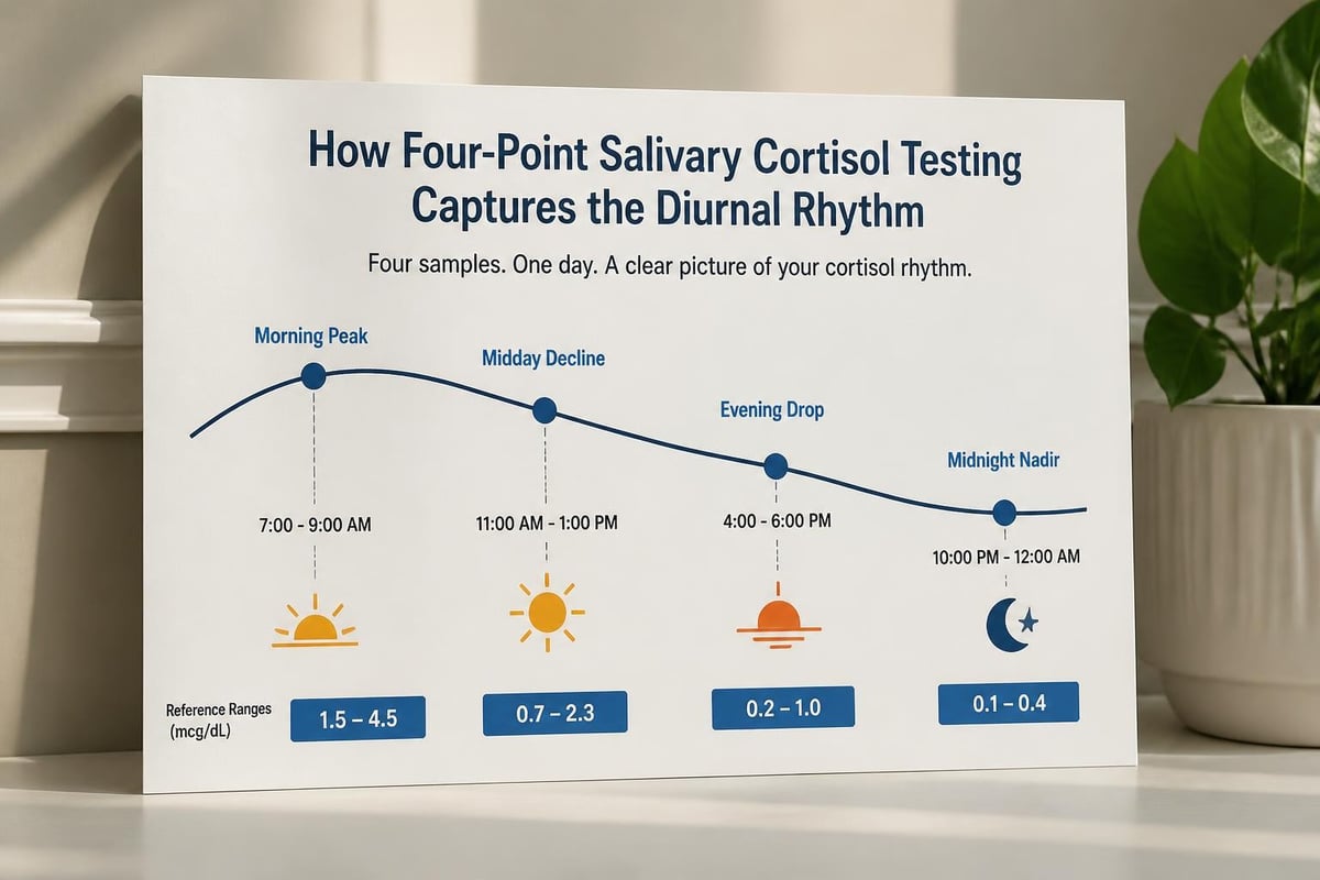 Four-point salivary cortisol testing