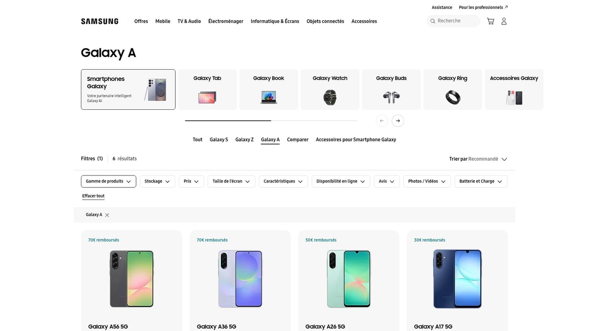 7 Meilleurs Smartphone Le Moins Chere à Découvrir en 2025 - Samsung Galaxy A14 (2025)